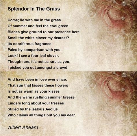 splendor in the grass poem lyrics