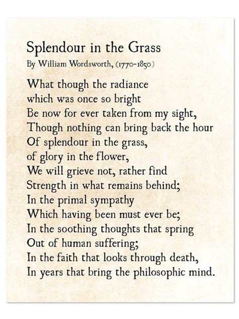 splendor in the grass poem william wordsworth