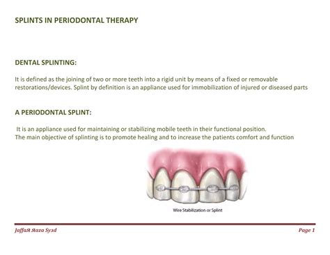 Splint Dental Definition