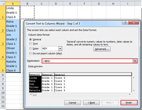 Split Cell Contents in Excel