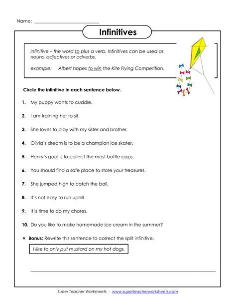 split infinitive examples sentences