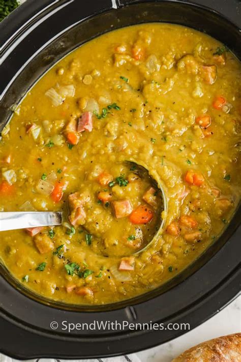 Split Pea And Ham Soup In The Crockpot