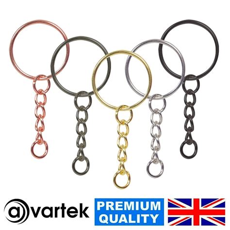 Split Ring Keyring With Chain