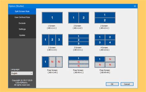 split screen size