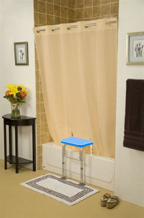 Split Shower Curtain For Shower Bench