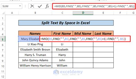 split string in excel