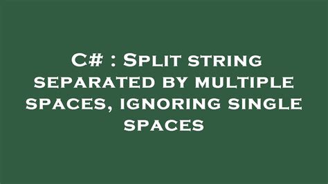Split String In Lines C#