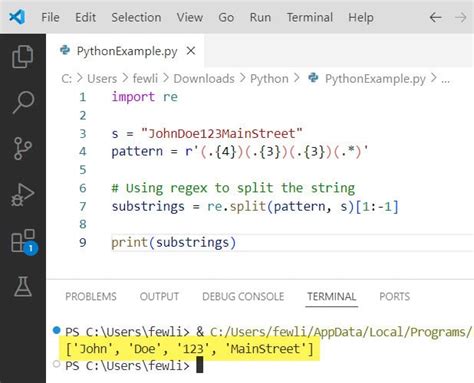 split string in python by index