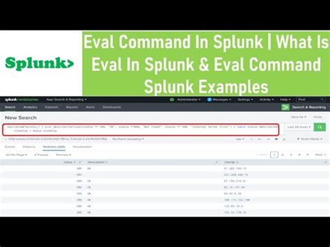 Splunk Eval Where Example