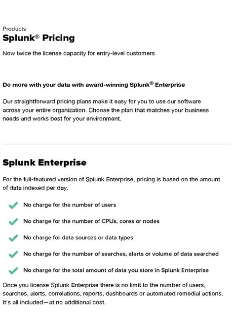 Splunk Pricing Example