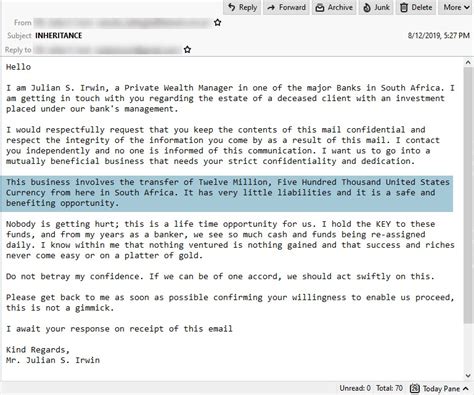 spm email example
