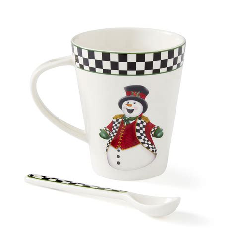 spode christmas mugs with spoons
