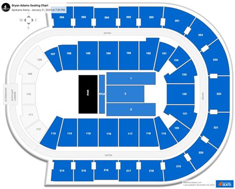 spokane arena seating chart bryan adams