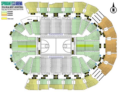 spokane arena seating map