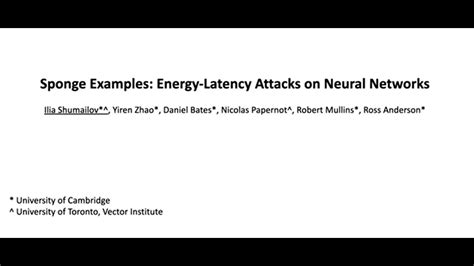 Sponge Examples Energy-Latency Attacks On Neural Networks