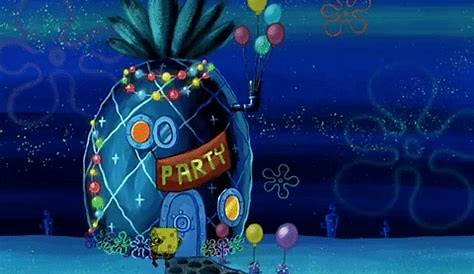 Spongebobs house party spongebob squarepants season 3 GIF