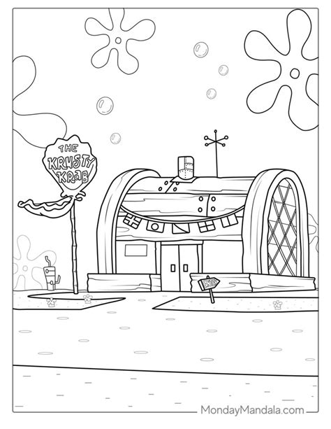 Spongebob Background Coloring Pages