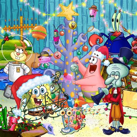 Spongebob Christmas Twitter Header