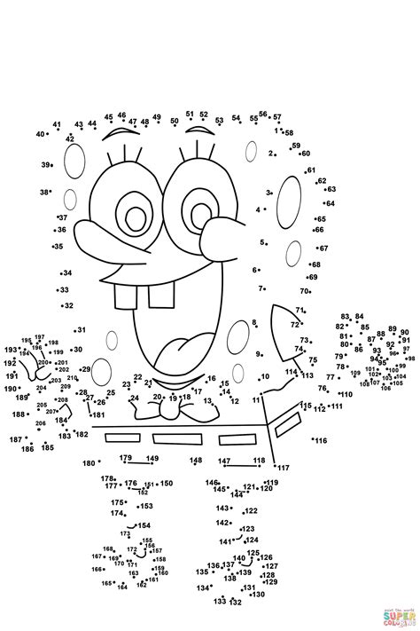 Spongebob Dot To Dot Printable