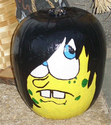 Spongebob Emo Pumpkin Painting