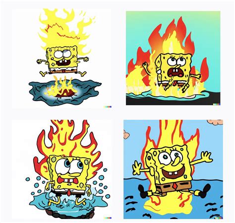 Spongebob Fire In Water