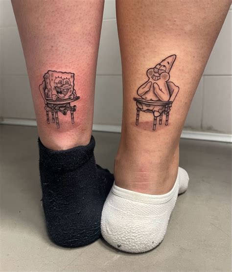 Spongebob Patrick Matching Tattoos