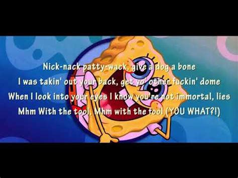 spongebob song reversed lyrics copy and paste