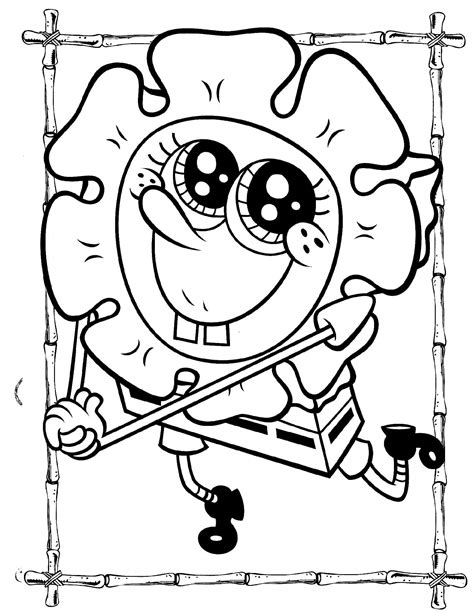 Spongebob Spring Coloring Pages