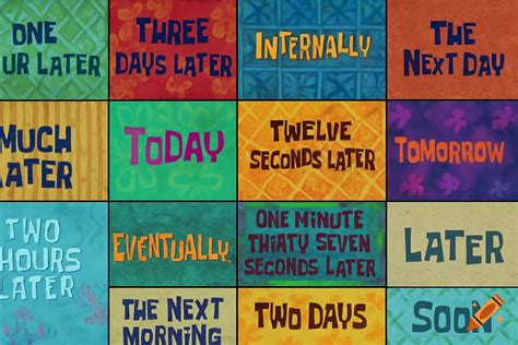 Spongebob Time Cards Before