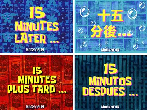 Spongebob Time Cards With Voice