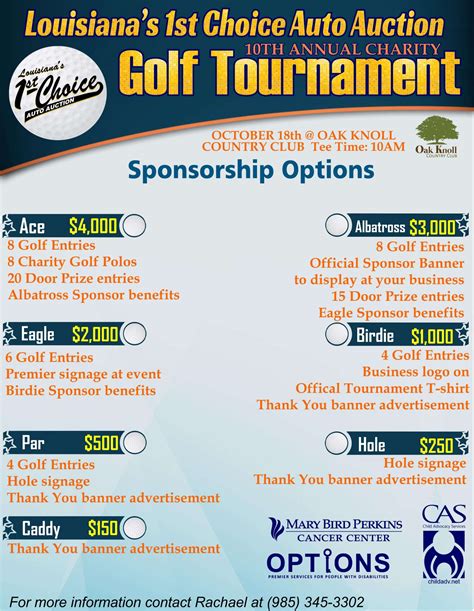 sponsors for golf tournament