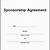 sponsorship agreement template word