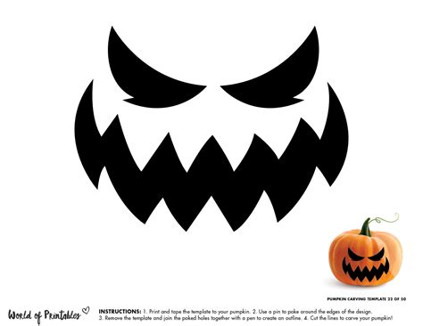 Spooky Pumpkin Stencil Printable