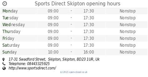 sport direct opening times today