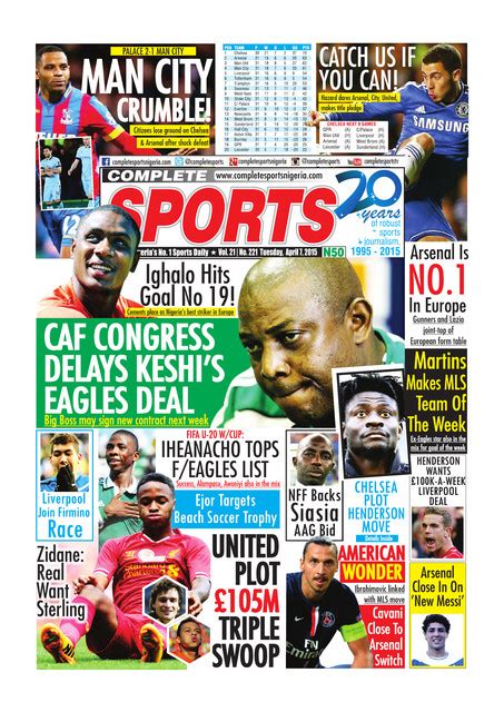 sport news in nigeria today