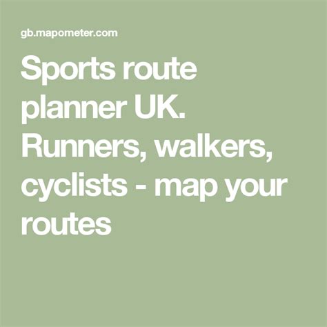 sport route planner uk