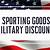sporting goods military discount