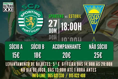 sporting estoril bilhetes