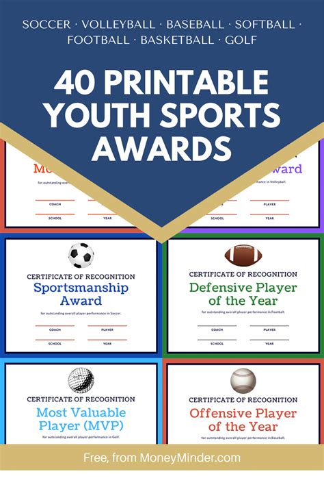 These sports awards certificates are set up in Microsoft PowerPoint so