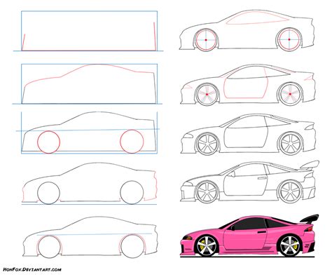 How to Draw a Ferrari Sports Car / Easily step by step