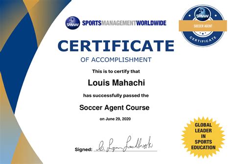 Sports Agent Certification Program
