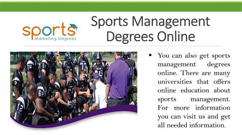 sports degree management online
