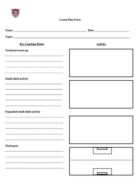 sports session planner template