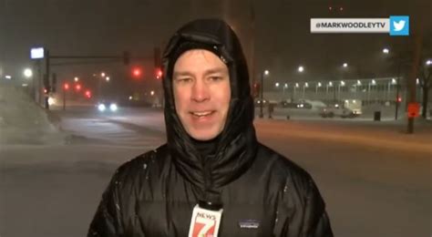 sportscaster giving weather report