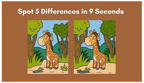 Spot 5 Differences Between Two Pictures Printable Kids