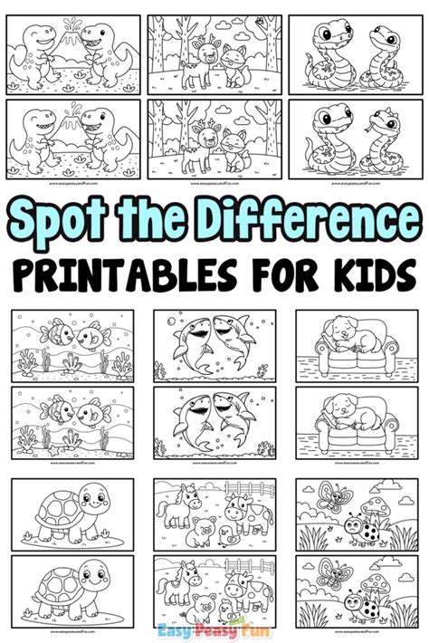 Spot Difference For Preschoolers Printable