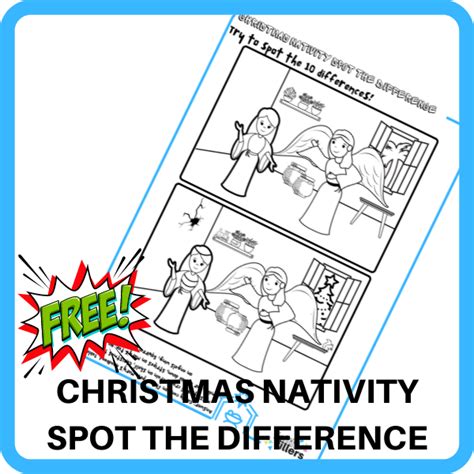 Spot The Difference Printable Nativity