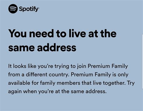 spotify same address