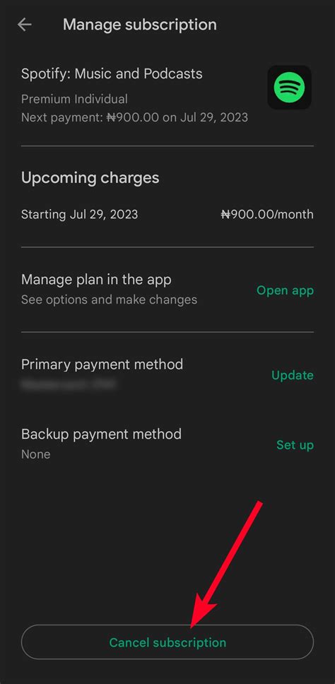 spotify web change payment method