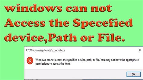 Spotify Windows Cannot Access The Specified Device